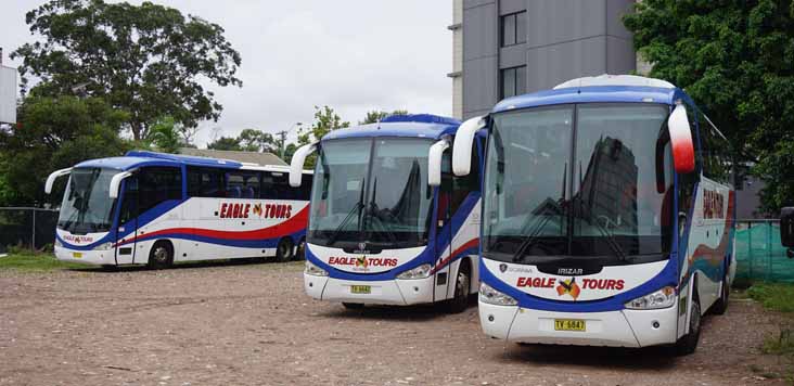 Eagle Tours Scania Irizar Century Mercedes O500RF TV5171, Scania K440EB TV6642 & TV6847